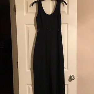 Black see through middle dress